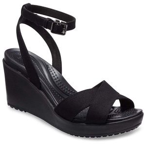 Comfy Black Wedge Crocs